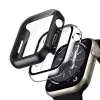 CRONG funda híbrida para reloj con cristal templado para Apple Watch 44mm - transparente