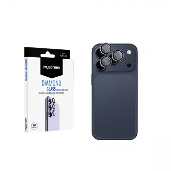 MyScreen Diamond Glass protector de lente de cámara para Apple iPhone 17 Pro - cristal transparente 9H ultranítido, resistente a arañazos, instalación sencilla