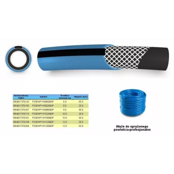 Manguera de aire comprimido 12,5mm x 25m azul Professional
