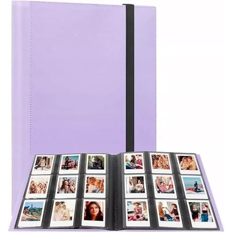 LOVEINSTANT álbum de fotos morado para 360 fotos instantáneas - compatible con Fujifilm Instax Mini, Xiaomi, Polaroid, Canon, HP, Kodak