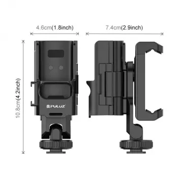 PULUZ soporte de marco de expansión para DJI Osmo Pocket 3 con rosca de 1/4 de pulgada y soporte para teléfono (PU726B)