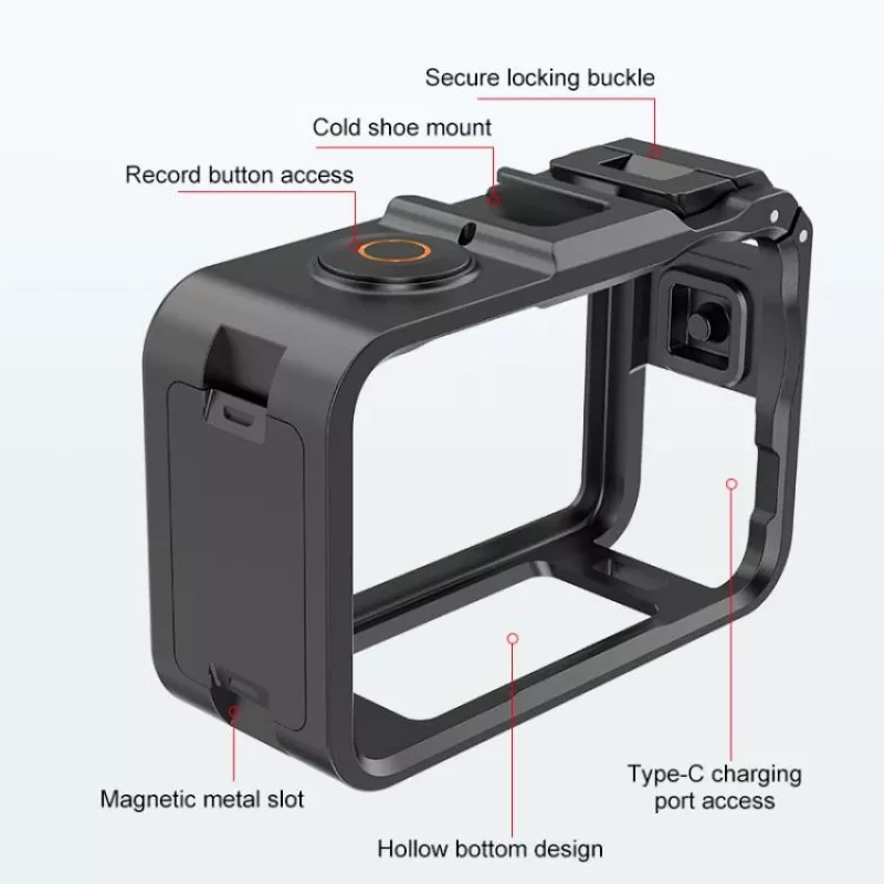 PULUZ jaula de cámara soporte de marco para DJI Osmo Action 6 - PU1088B