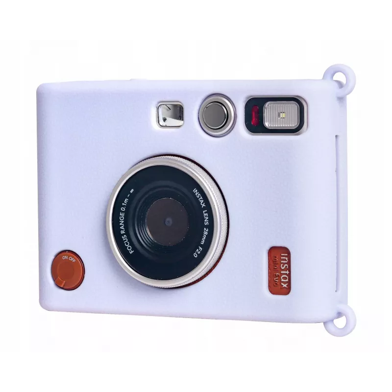 LOVEINSTANT Funda protectora de silicona para Fujifilm Instax Mini Evo - Lila