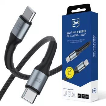3mk Hyper Cable N-SERIES USB-C a USB-C 2m 60W negro