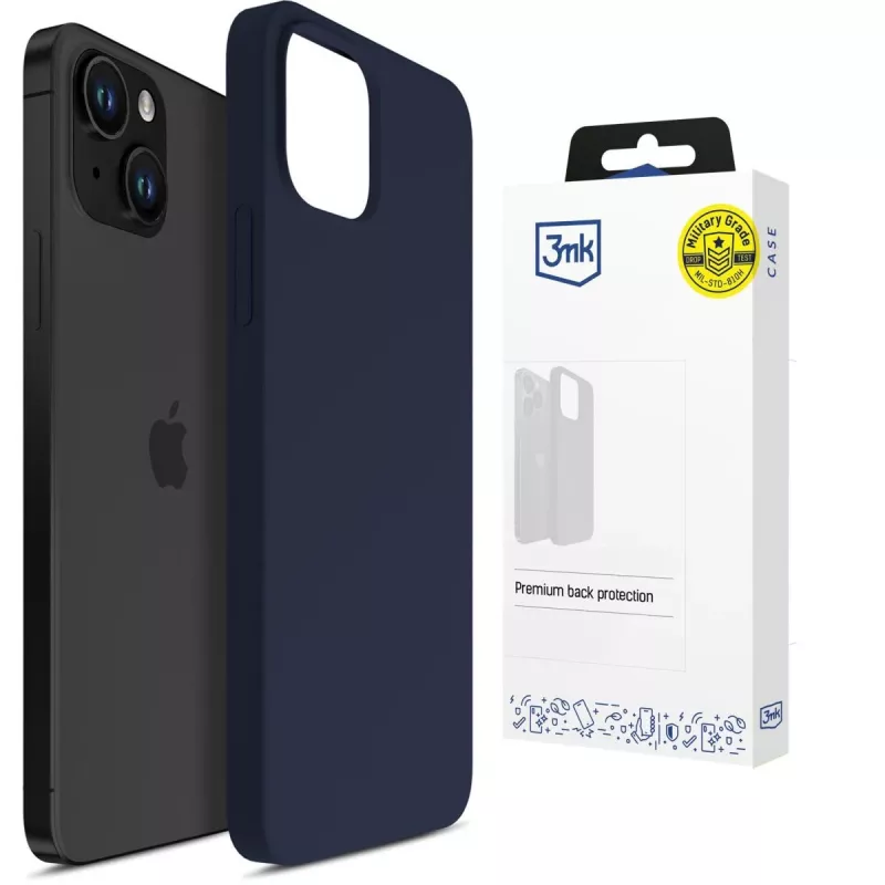 3MK PROTECTION Apple iPhone 15 - Funda 3mk Hardy Mellow Azul oscuro