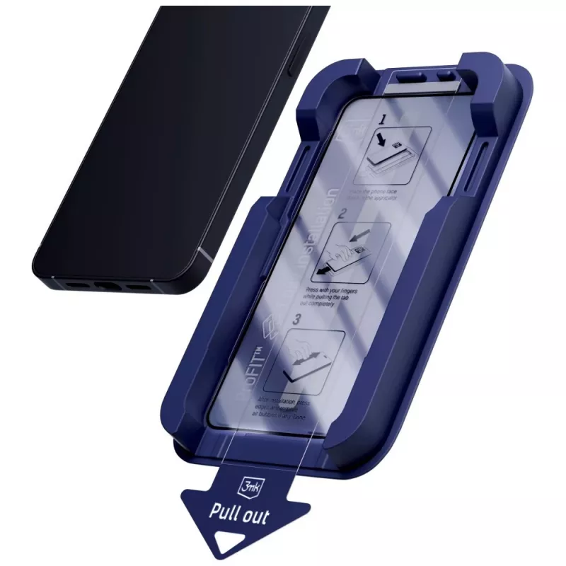 3MK HardGlass MaxPrivacy Protector de pantalla de privacidad con aplicador para Apple iPhone 13 / 13 Pro / 14 / 16e / 17e, cristal templado, 9H, marco negro