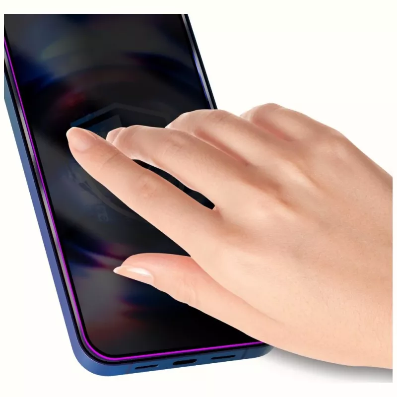 3MK HardGlass MaxPrivacy Protector de pantalla de privacidad con aplicador para Apple iPhone 13 / 13 Pro / 14 / 16e / 17e, cristal templado, 9H, marco negro