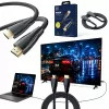 3mk Hardy Cable HDMI 2.1 0,5m Ultra High Speed 48Gbps 8K60Hz 4K120Hz eARC VRR ALLM Negro