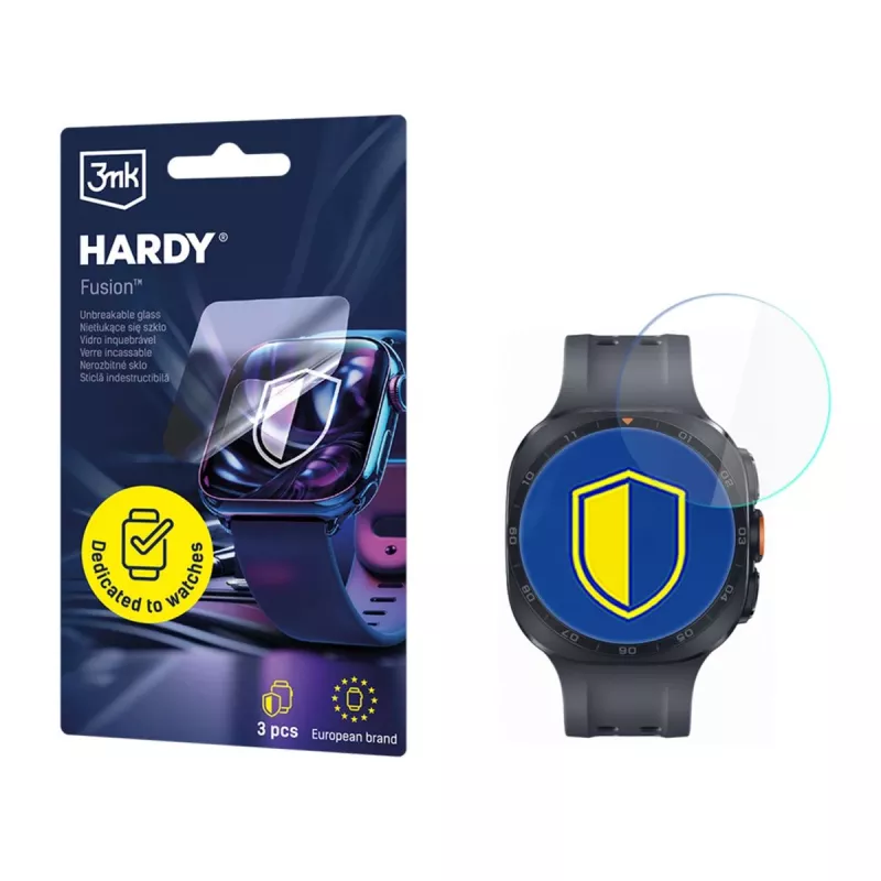 3mk Hardy Fusion protección para reloj Samsung Galaxy Watch Ultra 2 (2026) - Película híbrida transparente de protección de pantalla