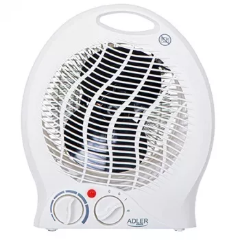 Adler AD 7728 calefactor cerámico PTC 2000W con oscilación, 2 niveles de calor, modo aire frío, protección contra sobrecalentamiento y vuelco, blanco/negro