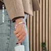 Crong colgante para teléfono con cuentas pastel – banda universal de muñeca para smartphones