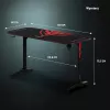 Diablo X-Mate 1400 Escritorio gaming 140 cm x 60 cm Negro