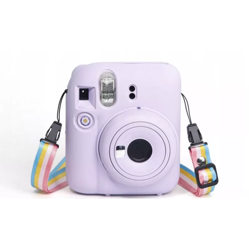 LOVEINSTANT Funda de silicona para Fujifilm Instax Mini 12 – Lila