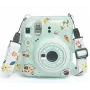 LOVEINSTANT Funda para Fujifilm Instax Mini 12 con pegatinas y bolsa de fotos - Verde brillante