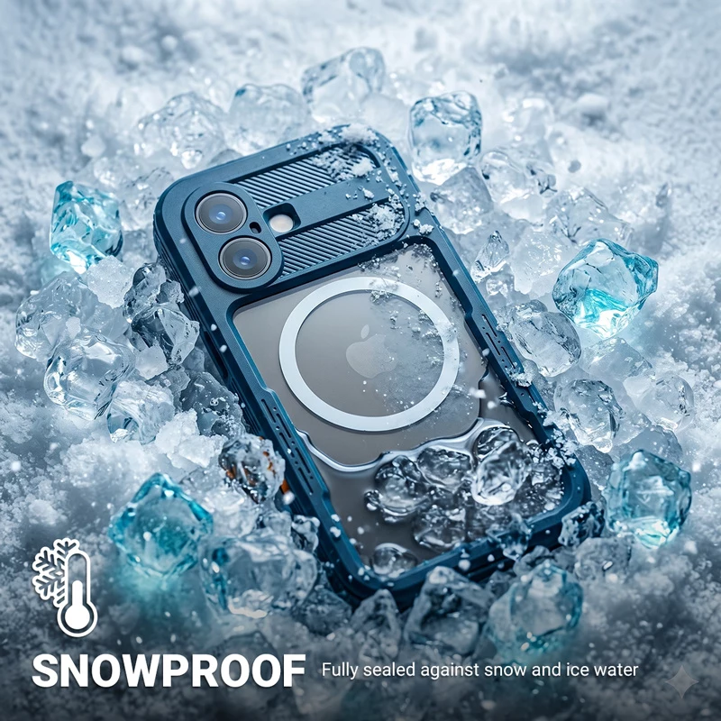 Crong Seal Cover funda impermeable IP68 para iPhone 16 Pro (negro)