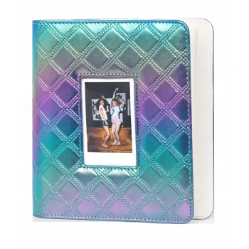LOVEINSTANT Álbum de fotos holográfico para 288 fotos instantáneas, multicolor, piel PU, funda con ventana, compatible con Fuji Instax, Canon Ivy, Xiaomi, Polaroid, HP Sprocket, Kodak Zink