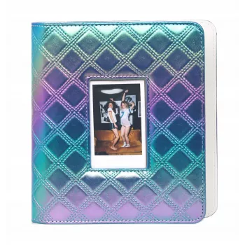 LOVEINSTANT Álbum de fotos holográfico para 288 fotos instantáneas, multicolor, piel PU, funda con ventana, compatible con Fuji Instax, Canon Ivy, Xiaomi, Polaroid, HP Sprocket, Kodak Zink