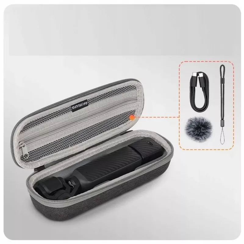 SUNNYLIFE Maletín rígido con mosquetón para DJI Osmo Pocket 4 / 3 - gris