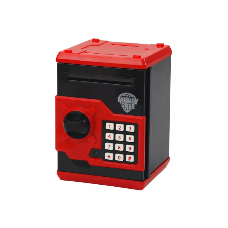 LEAN TOYS Hucha caja fuerte electrónica para billetes y monedas con código PIN – juguete educativo de ahorro para niños