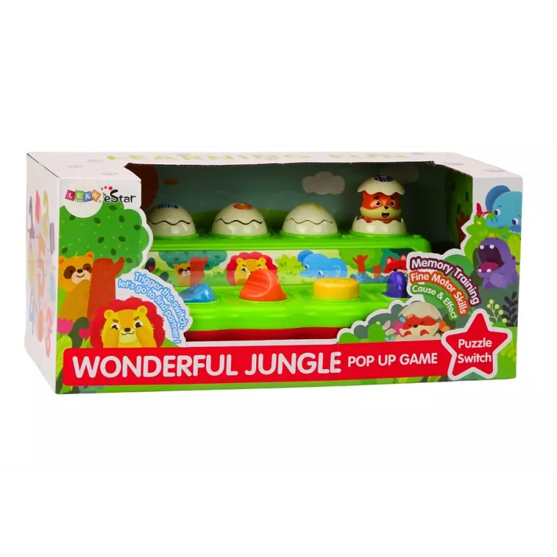 LEAN TOYS Panel didáctico de animales pop up con sonidos para niños pequeños a partir de 12 meses
