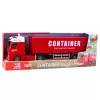 LEAN TOYS Camión de transporte con contenedor luz sonido rojo