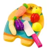 LEAN TOYS Tabla de cortar frutas y verduras con set de cuchillos juguete educativo para niños