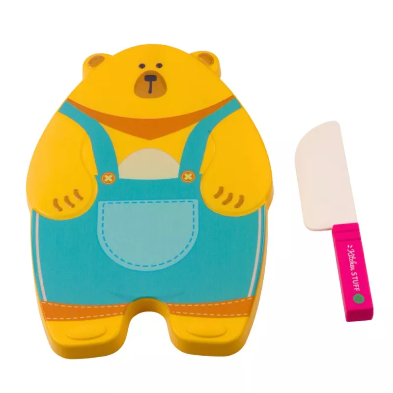 LEAN TOYS Tabla de cortar frutas y verduras con set de cuchillos juguete educativo para niños