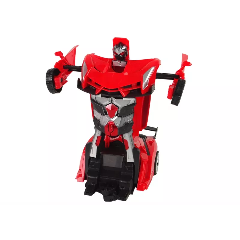 LEAN TOYS Robot coche 2 en 1 vehículo RC radiocontrol rojo