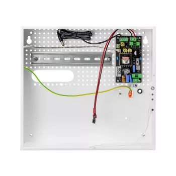 BCS ZA1206/UPS/F/KD 72W 12V DC 6A fuente de alimentación SAI con cargador de batería para sistemas de seguridad, carcasa metálica, montaje en pared