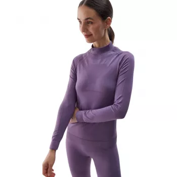 Conjunto de ropa térmica sin costuras para mujer 4F F156 lila XS/S