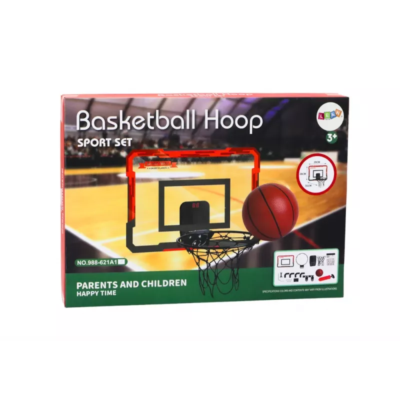 LEAN TOYS canasta de baloncesto infantil con tablero, contador y pelota