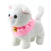 LEAN TOYS Gatito Interactivo con Correa Rosa Volantes Tinkerbell Camina y Maúlla