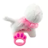LEAN TOYS Gatito Interactivo con Correa Rosa Volantes Tinkerbell Camina y Maúlla