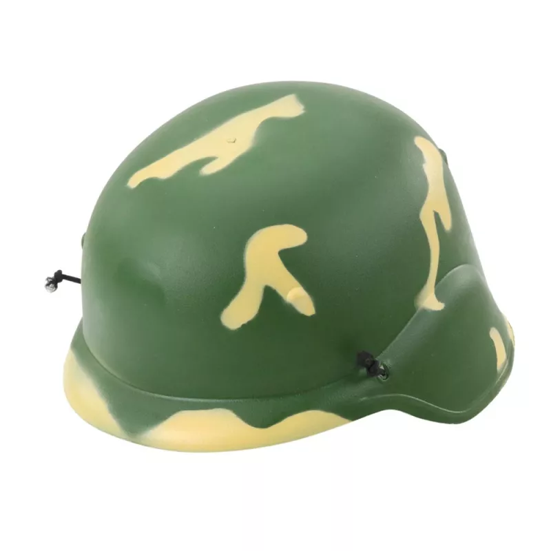 LEAN TOYS Set Militar - Rifle de Juguete con Sonido, Casco, Cuchillo, Granada, Prismáticos, Reloj, Silbato, Placa de Identificación y Goma Elástica para Niños a Partir de 3 Años
