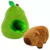 LEAN TOYS Aguacate Verde con Capibara Peluche Reversible 2 en 1 35 cm