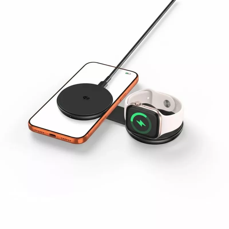 TECH-PROTECT A55 Cargador Magnético MagSafe 2 en 1 25W Qi2.2 Negro