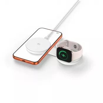 TECH-PROTECT A55 Cargador Magnético MagSafe 2 en 1 25W Qi2.2 Blanco