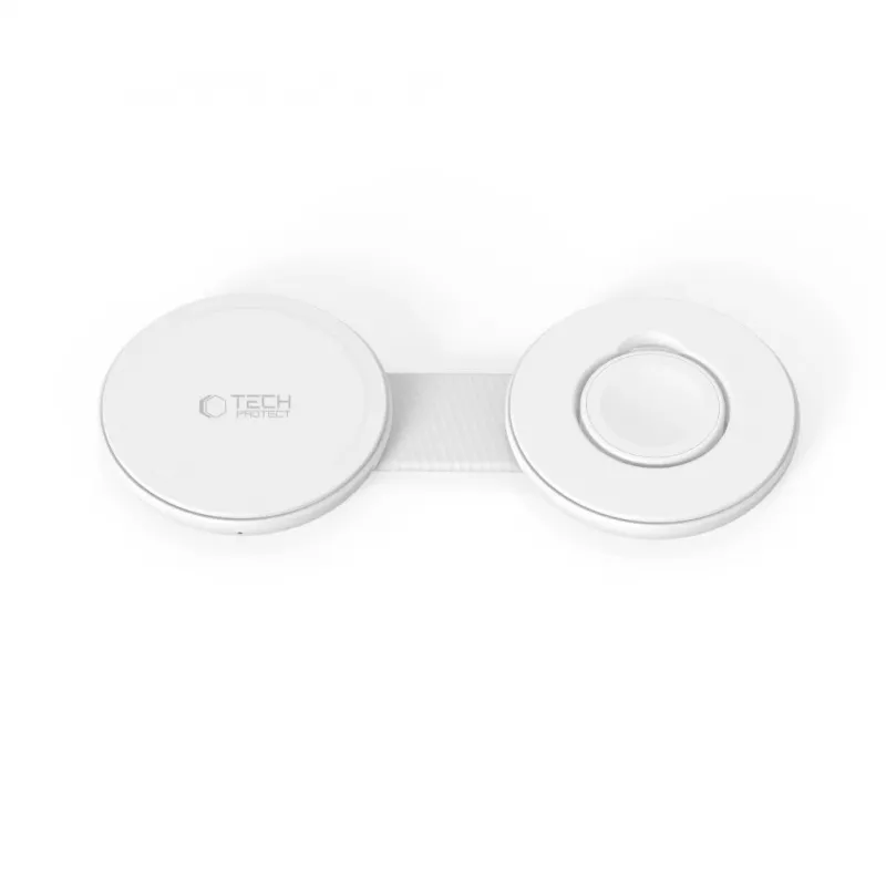 TECH-PROTECT A55 Cargador Magnético MagSafe 2 en 1 25W Qi2.2 Blanco