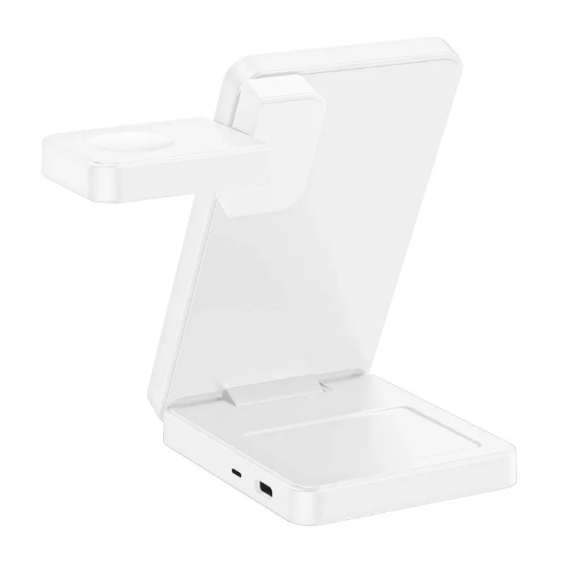 TECH-PROTECT A56 Cargador Inalámbrico Magnético MagSafe 3 en 1 25W Qi2.2 Blanco