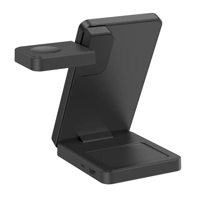 TECH-PROTECT A56 Cargador Inalámbrico Magnético MagSafe 3 en 1 25W Qi2.2 Negro