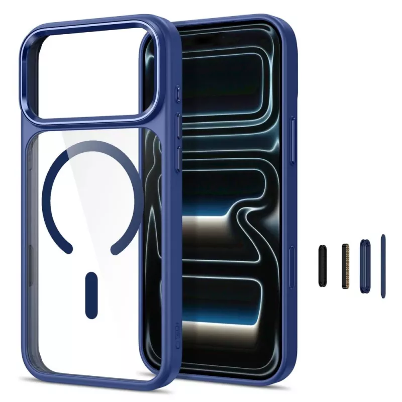 Tech-Protect Magmat Funda MagSafe Transparente para iPhone 17 Pro Max / 18 Pro Max - Deep Blue