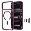 Tech-Protect Magmat Funda MagSafe CC para iPhone 17 Pro / 18 Pro - Rojo Cereza Oscuro/Transparente