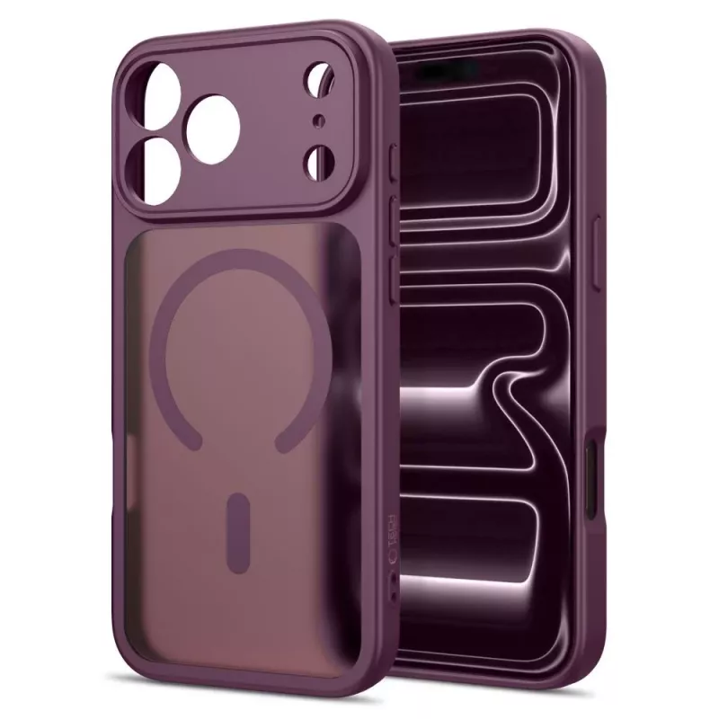 Tech-Protect Basicmag Funda MagSafe para iPhone 17 Pro Max / 18 Pro Max Mate Cereza Oscuro