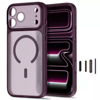 TECH-PROTECT MagPrime Funda MagSafe para iPhone 17 Pro Max / 18 Pro Max - Mate Cereza Oscuro