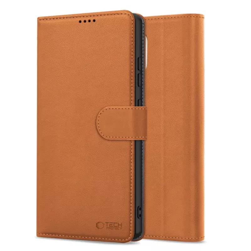 Tech-Protect Funda Cartera para Apple iPhone 16E Marrón Cuero