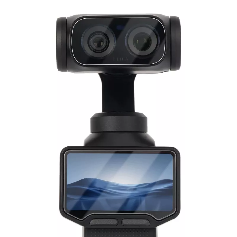 SUNNYLIFE Set de protección de cristal templado 9H para pantalla y objetivo para Insta360 Luna Ultra con recubrimiento AR, bordes 2.5D y accesorios de montaje