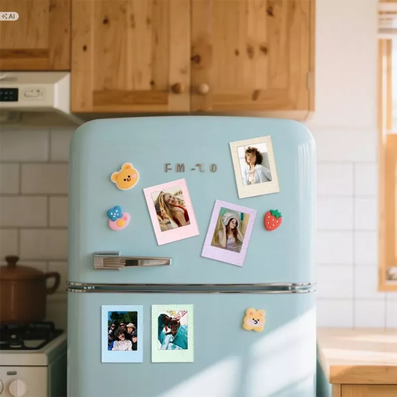 LOVEINSTANT Set de 5 marcos de fotos magnéticos para Fujifilm Instax Mini – colores pastel, montaje en nevera