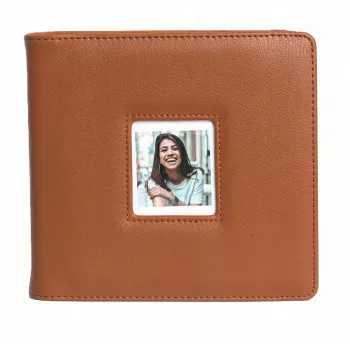 LOVEINSTANT Álbum de fotos para Polaroid Go, 36 hojas, 288 fotos, piel sintética PU marrón