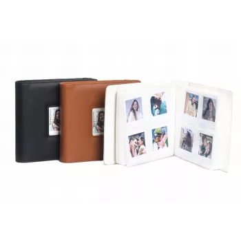 LOVEINSTANT Álbum de fotos para Polaroid Go, 36 hojas, 288 fotos, piel sintética PU marrón