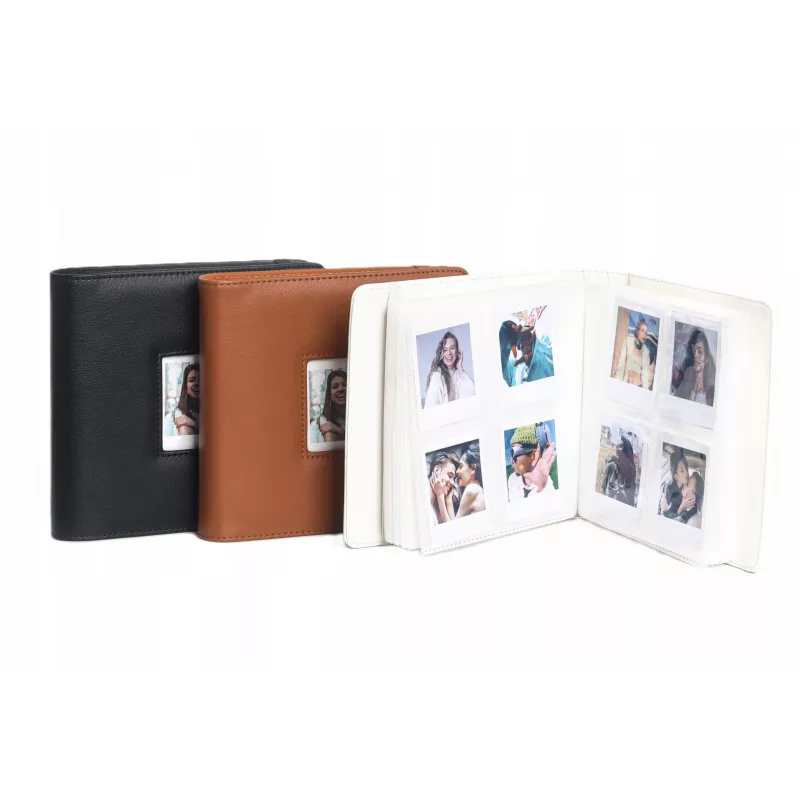 LOVEINSTANT Álbum de fotos para Polaroid Go, 36 hojas, 288 fotos, piel sintética PU marrón